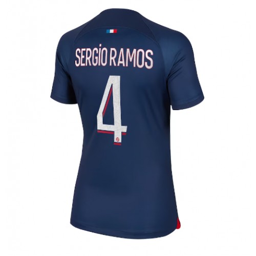 Paris Saint-Germain Sergio Ramos #4 Hjemmedrakt Kvinner 2023-24 Kortermet Paris Saint-Germain Sergio Ramos #4 Hjemmedrakt Kvinner 2023-24 Kortermet